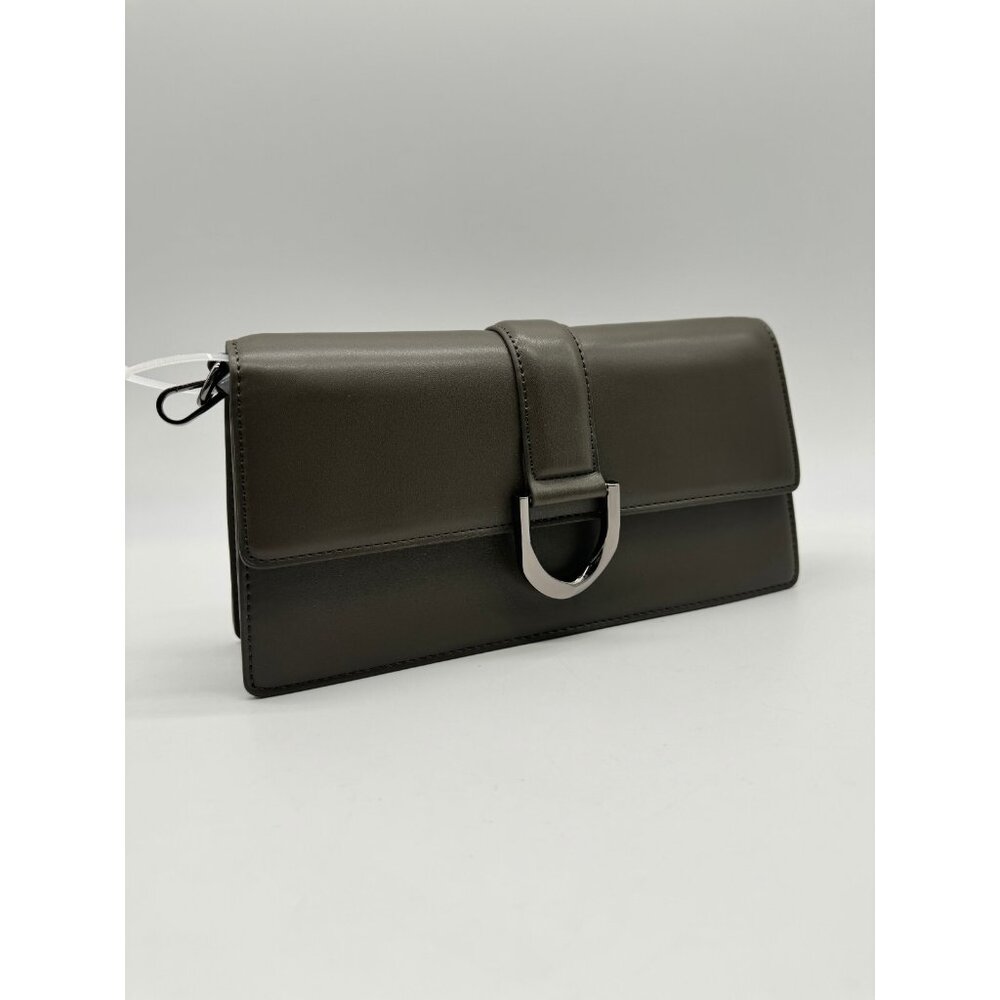 LIKE DREAMS Georgie East West front buckle faux-leather crossbody bag- Olive - Picture 7 of 16